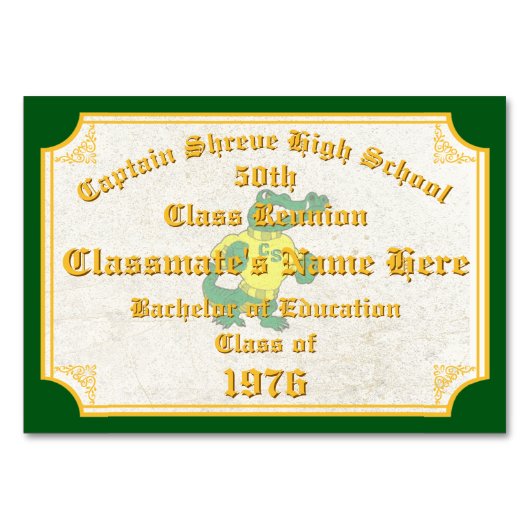 Special Order, Class of 1976 50th Certificate, Tischnummer (Vorderseite)