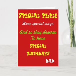 Special people-dad birthday cards karte