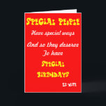 Special people-Ex wife birthday cards Karte<br><div class="desc">birthday greeting cards with dedication to a special ex wife</div>