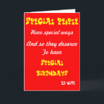 Special people-Ex wife birthday cards Karte<br><div class="desc">birthday greeting cards with dedication to a special ex wife</div>