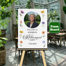 Special Photo Elegant Floral Retirement Party