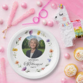 Special Photo Elegant Floral Retirement Party  Pappteller (Party)