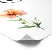 Special Photo Elegant Floral Retirement Party  Poster (Ecke)