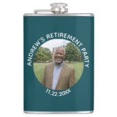 Special Photo Elegant Retirement Party Flachmann (Vorderseite)