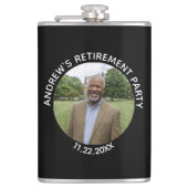 Special Photo Elegant Retirement Party Flachmann (Vorderseite)