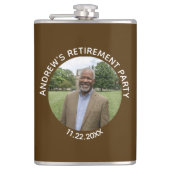 Special Photo Elegant Retirement Party Flachmann (Vorderseite)