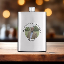 Special Photo Elegant Retirement Party Flachmann