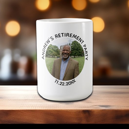 Special Photo Elegant Retirement Party Kaffeetasse