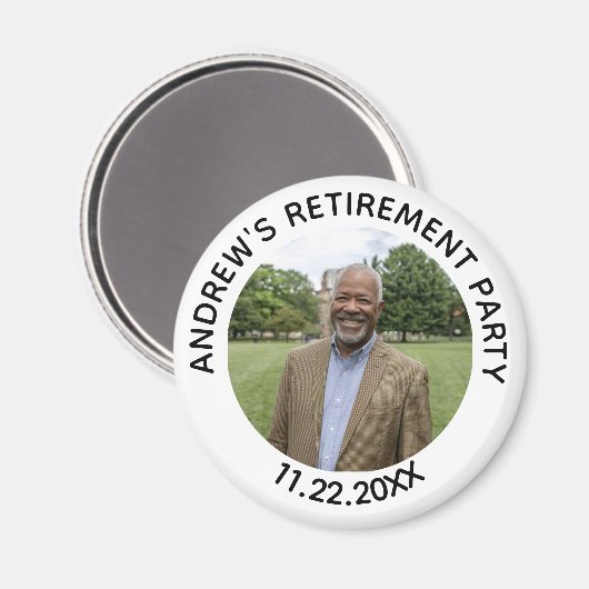 Special Photo Elegant Retirement Party Magnet (Vorderseite/Rückseite)