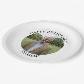 Special Photo Elegant Retirement Party Pappteller (Schrägansicht)