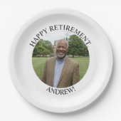 Special Photo Elegant Retirement Party Pappteller (Vorderseite)