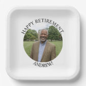 Special Photo Elegant Retirement Party Pappteller (Vorderseite)