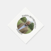 Special Photo Elegant Retirement Party Serviette (Ecke)