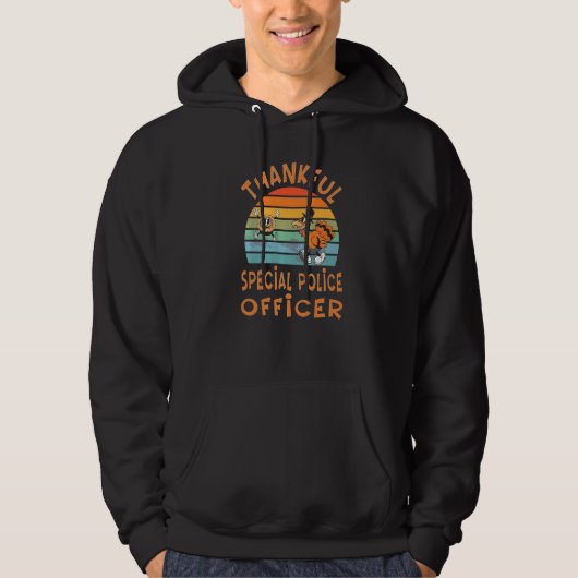 Special Police Officer Job  Thanksgiving Hoodie (Vorderseite)