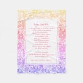 Special Prayer Baptism Fleece Blankets Godchild  (Vorderseite)