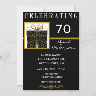 Special Present 70. Geburtstagsparty Einladung