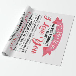 Special Quotes To My Wife Gift For Women Geschenkpapier