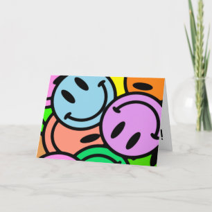 Special Rainbow Smiley Dankeschön Karte