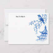 Special Recipe Chinoiserie Blue Card RSVP Karte (Rückseite)