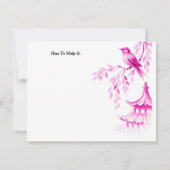 Special Recipe Chinoiserie Pink Card RSVP Karte (Rückseite)