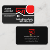 Special Red Rooftop Sun Realty Border Visitenkarte (Vorne/Hinten)