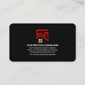 Special Red Rooftop Sun Realty Border Visitenkarte (Rückseite)