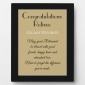 Special Retiree's Gratulation Geschenk Plaque Fotoplatte (Vorderseite)