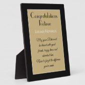 Special Retiree's Gratulation Geschenk Plaque Fotoplatte (Seite)
