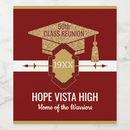 Special Reunion! 50th class reunion Weinetikett (Einzelnes Label)