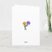 Special Someone Carnation Flowers Birthday Card Karte (Rückseite)
