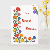 Special Someone Carnation Flowers Birthday Card Karte (Gelbe Blume)