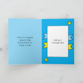 Special Son Law Blue Gelb Foto Geburtstag Karte (Innenseite)