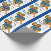 Special Superheld Phantastisch Flying Foto Geburts Geschenkpapier (Ecke)