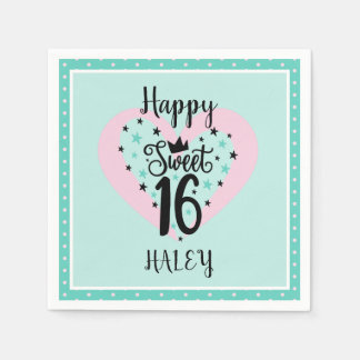 Special Sweet 16 Birthday Party Serviette