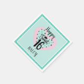 Special Sweet 16 Birthday Party Serviette (Ecke)