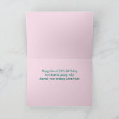 Special Sweet 16 Geburtstagskarte Karte (Innenseite)