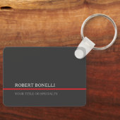 Special Unique Grey Red Elegant Modern Schlüsselanhänger (Vorderseite)