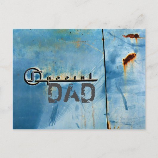 "Special" Vater - Rusty American Car - Personalisi Postkarte (Vorderseite)