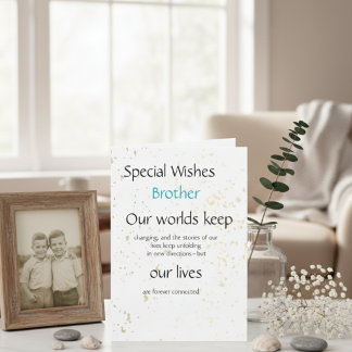 Special Wishes Brother – Sentimental Gold Speckle Karte