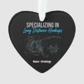 Specializing in Long Distance Hookups Funny Tech Ornament (Rückseite)