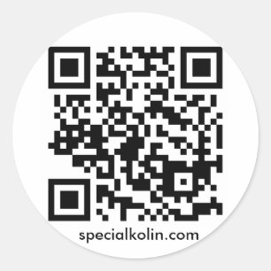 SpecialKolin.com QR Code Stickers! Runder Aufkleber