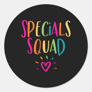 Specials Squad Art Music Pe Tech Gym Teacher Team Runder Aufkleber