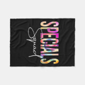 Specials Squad Tie Dye Back To School Women Apprec Fleecedecke (Vorderseite (Horizontal))