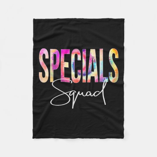Specials Squad Tie Dye Back To School Women Apprec Fleecedecke (Vorderseite)