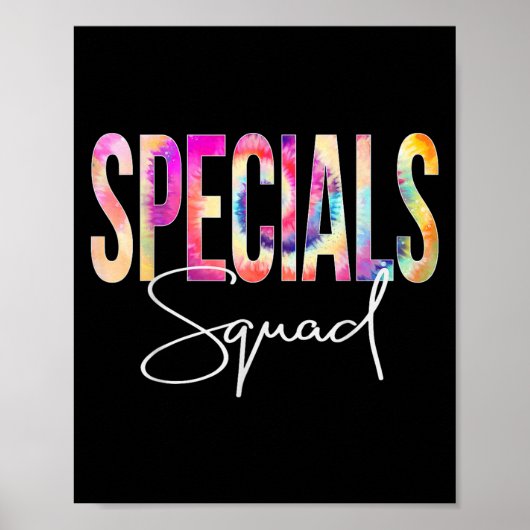 Specials Squad Tie Dye Back To School Women Apprec Poster (Vorne)