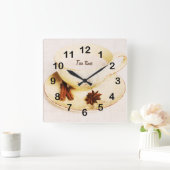 Specialty chai tea cup quadratische wanduhr (Zuhause)