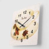 Specialty chai tea cup quadratische wanduhr (Winkel)