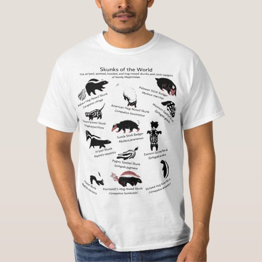 Species of Mephitidae  T-Shirt (Vorderseite)