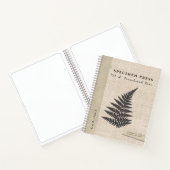 Specimen Press: Fossil Fern Linen Look Organic Notizblock (Innenseite)