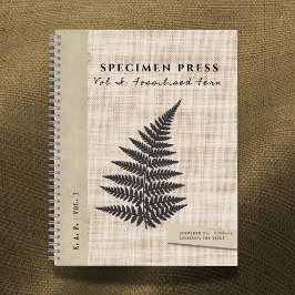 Specimen Press: Fossil Fern Linen Look Organic Notizblock